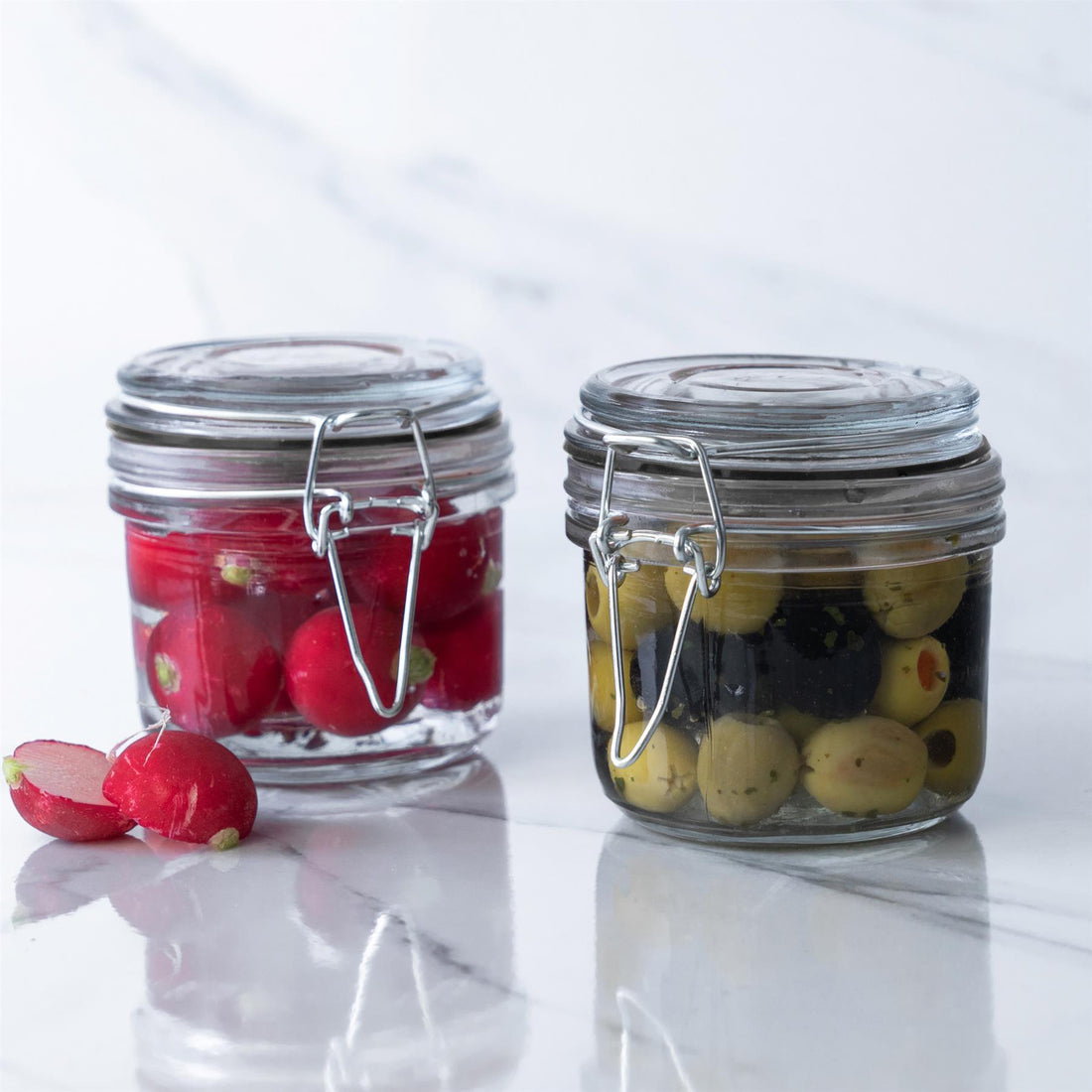 Glass Storage Jar - 200ml - Black Seal