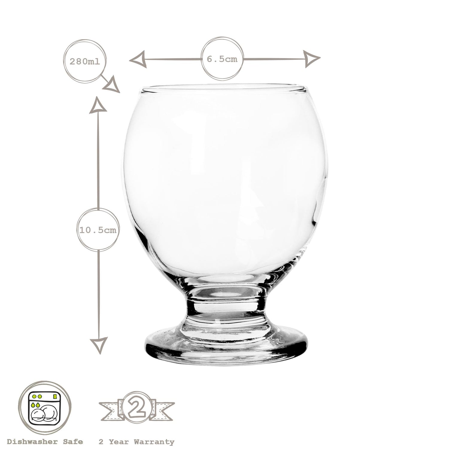 280ml Nectar Footed Tumbler Glass