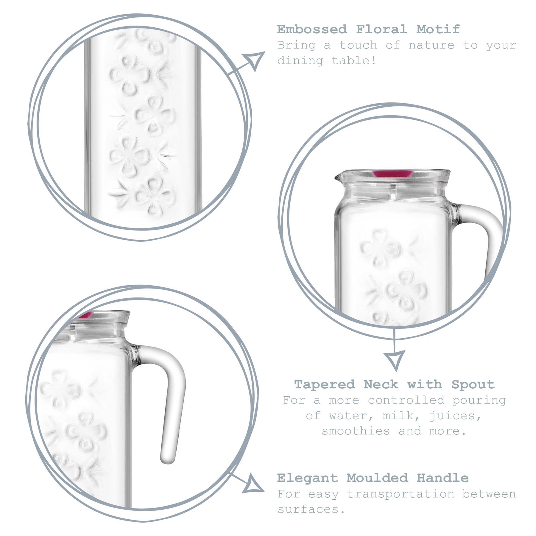 Bloom Decorated Water Jug - 1.2L