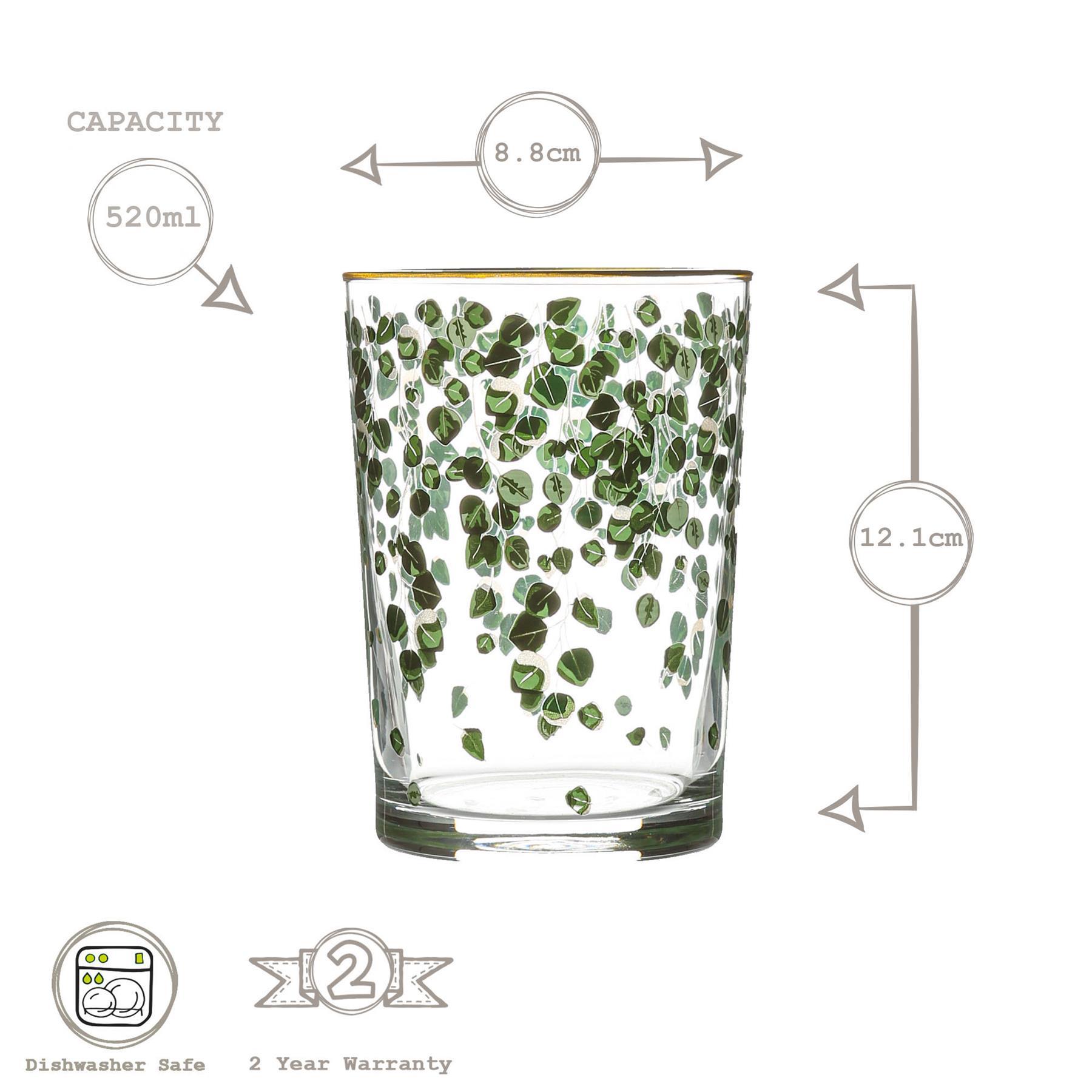 Bodega Decorated Highball Glass - 520ml - Green