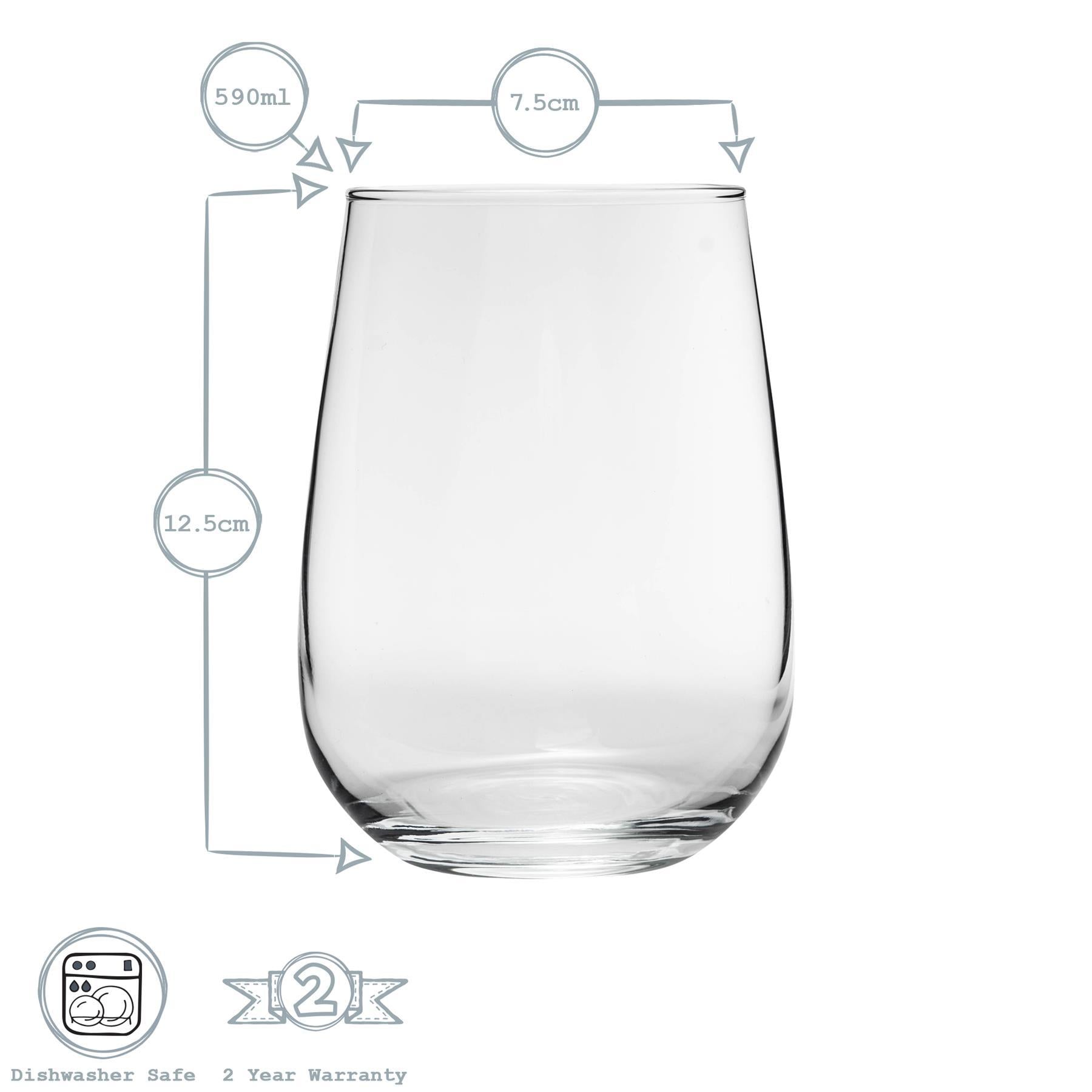 Gaia Stemless Red Wine Glass - 590ml