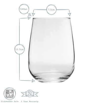 Gaia Stemless Red Wine Glass - 590ml
