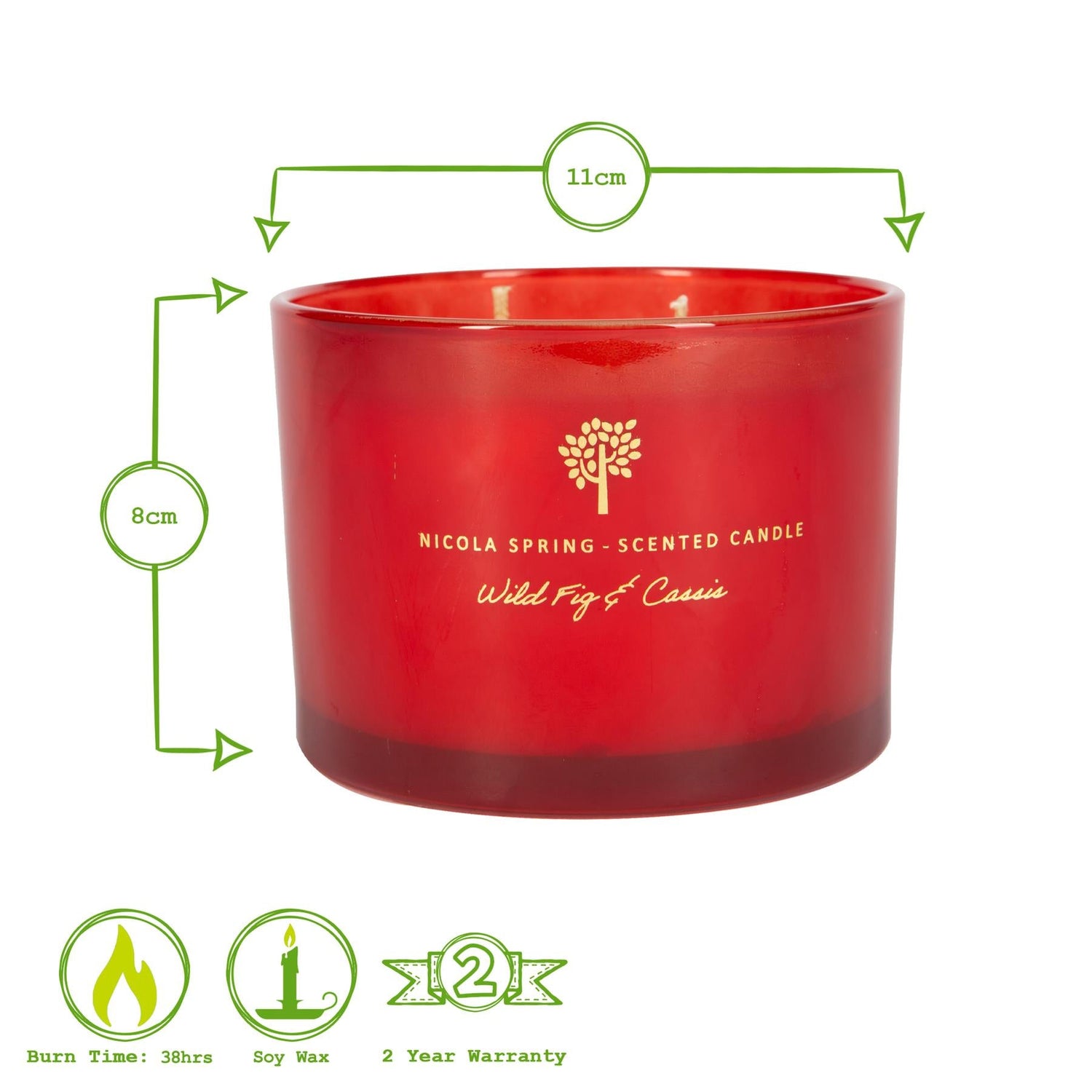 350g Double Wick Wild Fig &amp; Cassis Soy Scented Wax Candle