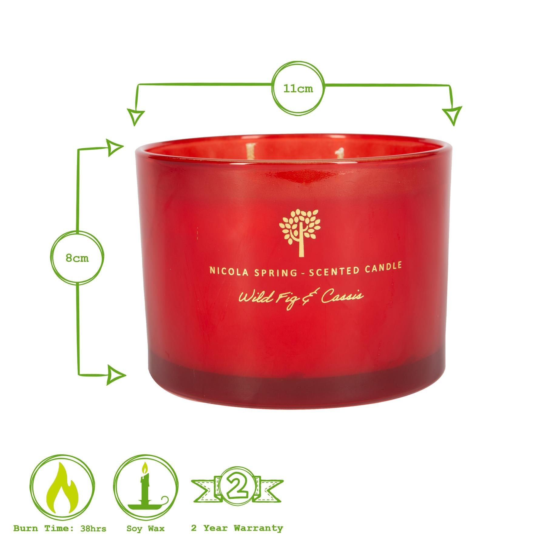 350g Double Wick Wild Fig &amp; Cassis Soy Scented Wax Candle