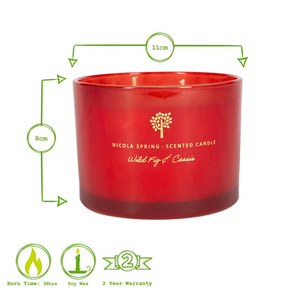 350g Double Wick Wild Fig &amp; Cassis Soy Scented Wax Candle