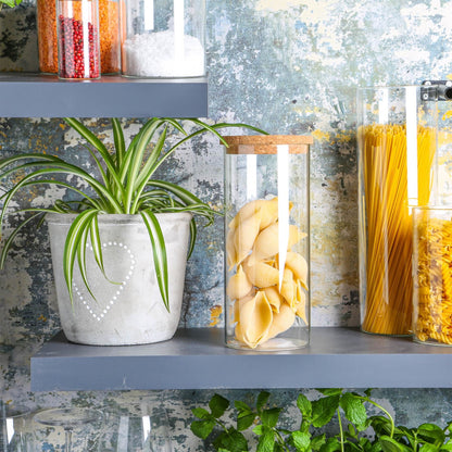 Glass Storage Jar with Cork Lid - 1.5 Litre