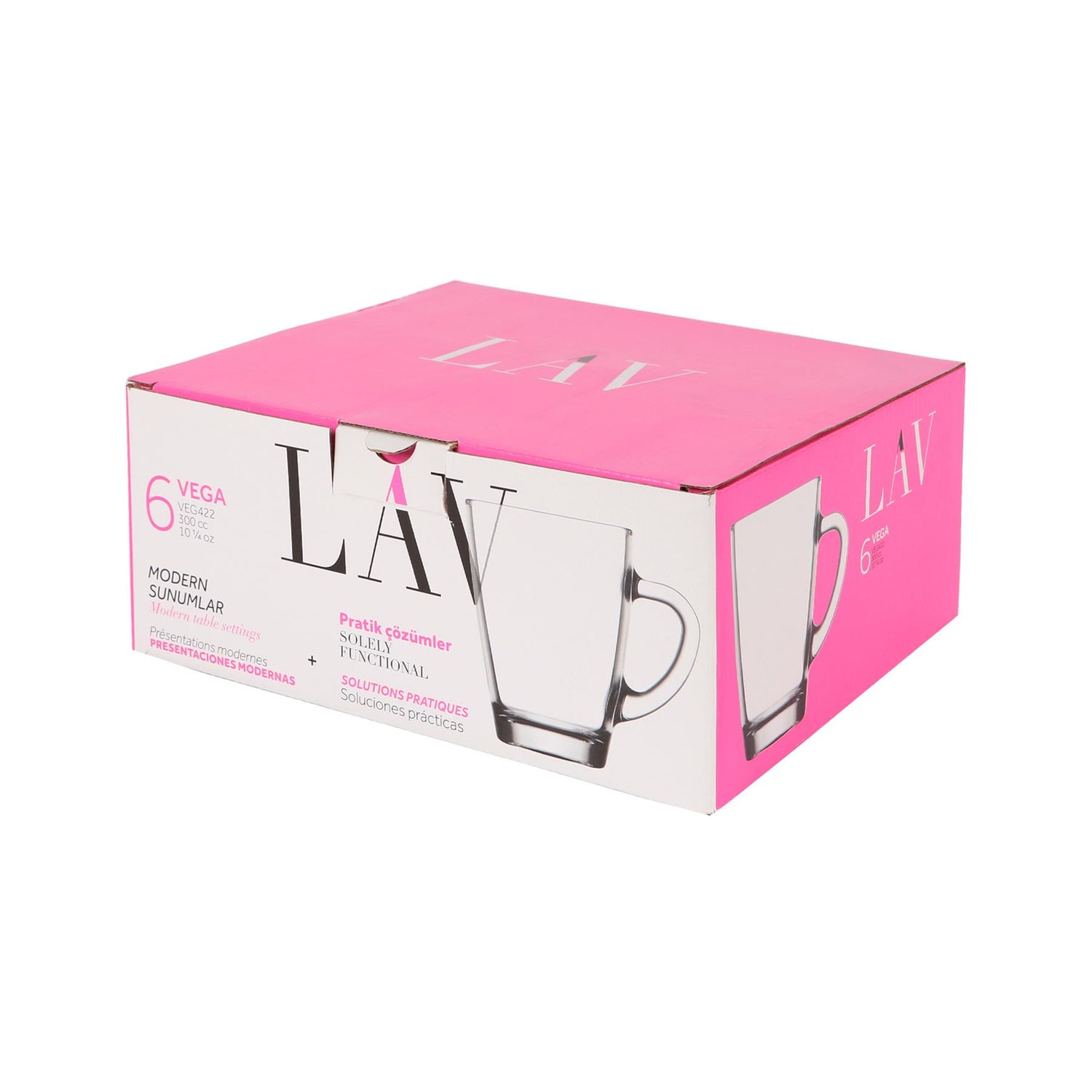 300ml Vega Glass Tea &amp; Coffee Mug