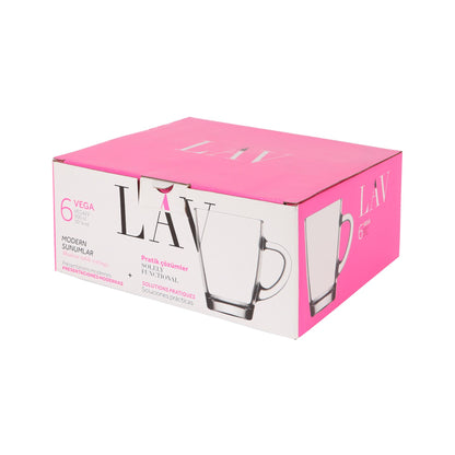 300ml Vega Glass Tea &amp; Coffee Mug