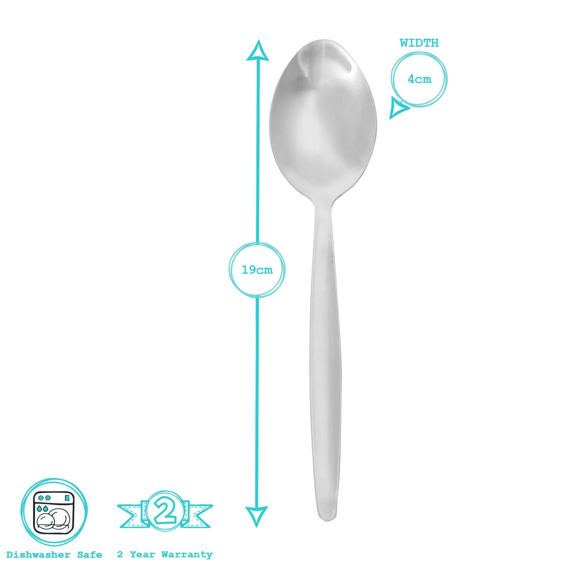 19cm Economy Stainless Steel Dessert Spoon