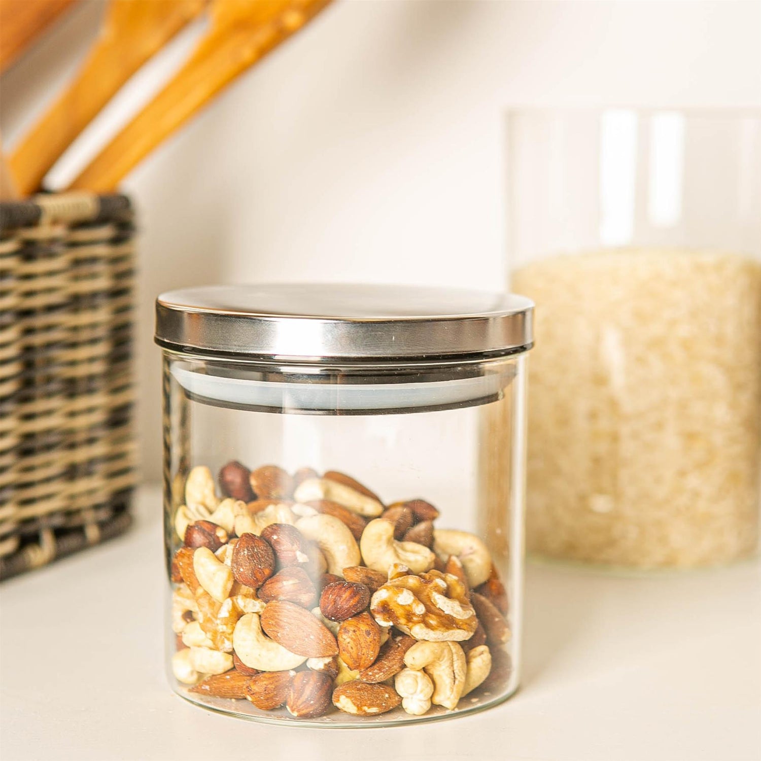 Metal Storage Jar Lid - 10cm - Silver
