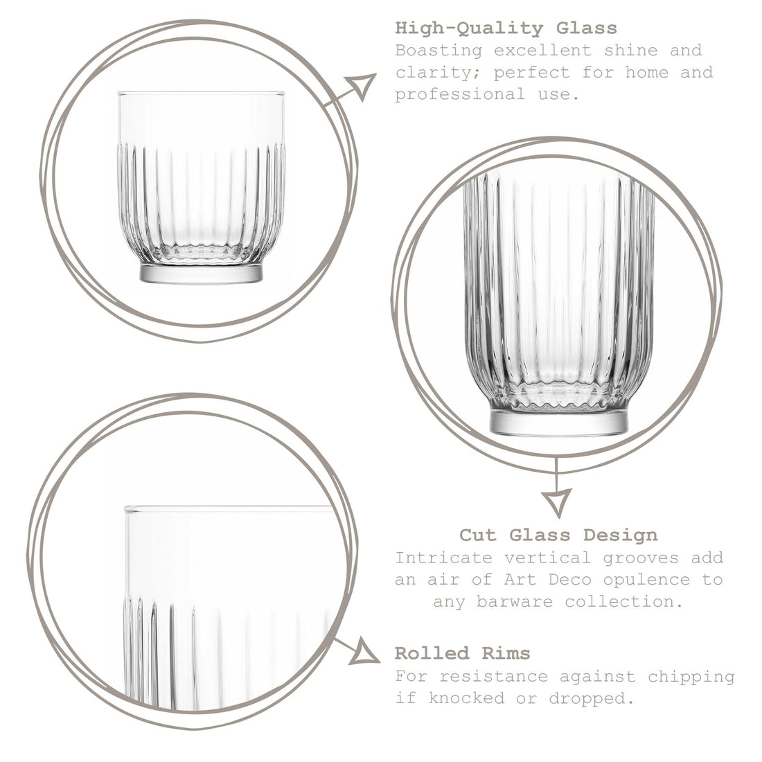 Tokyo Art Deco Highball Glass - 395ml