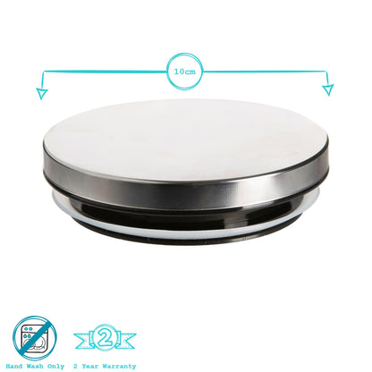 Metal Storage Jar Lid - 10cm - Silver