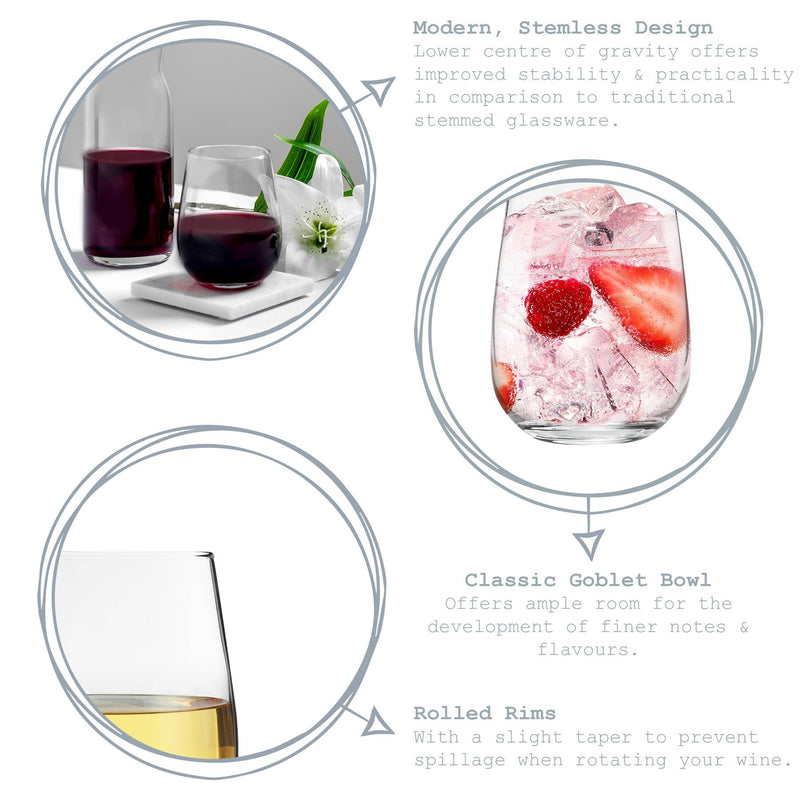 LAV Gaia Stemless Red Wine Glass - 475ml