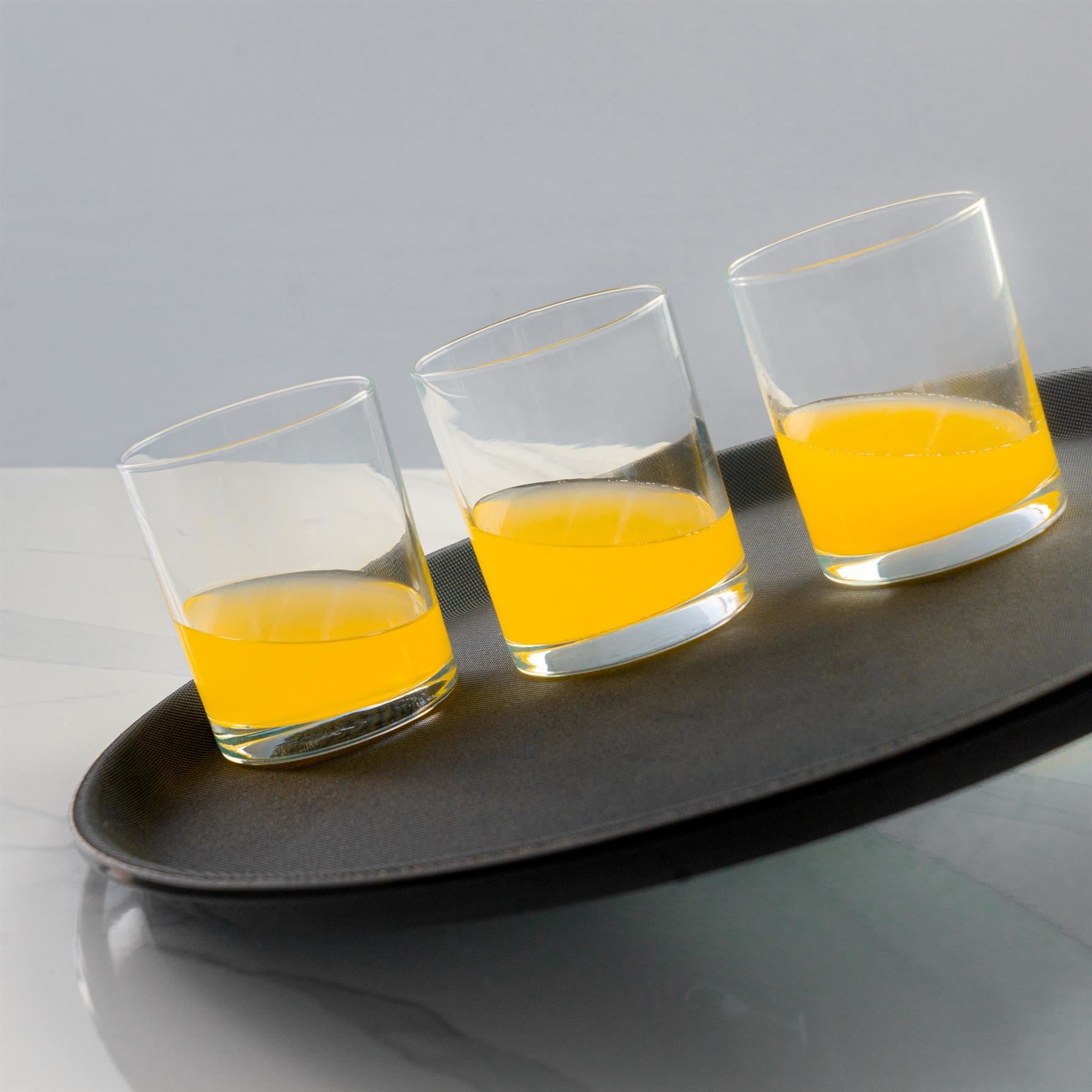 Black 28cm Round Non-Slip Serving Tray
