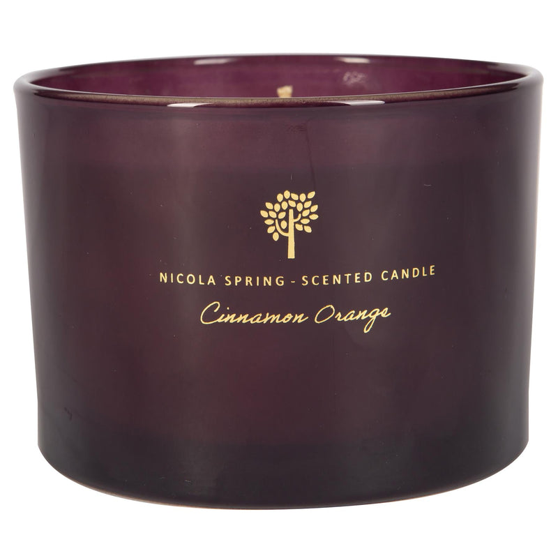 350g Double Wick Cinnamon Orange Soy Scented Wax Candle - By Nicola Spring