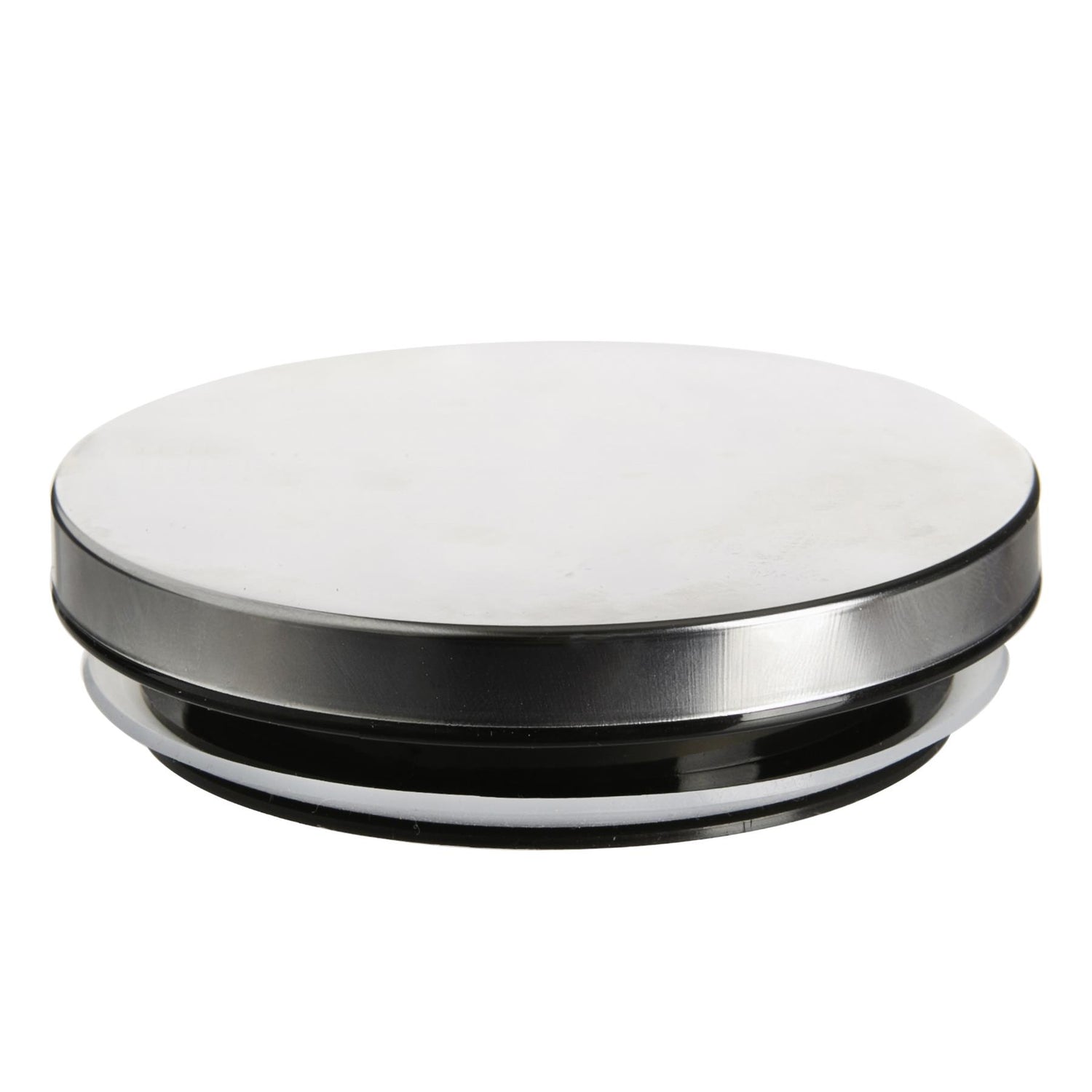 Glass Storage Jar with Metal Lid - 1 Litre - Silver