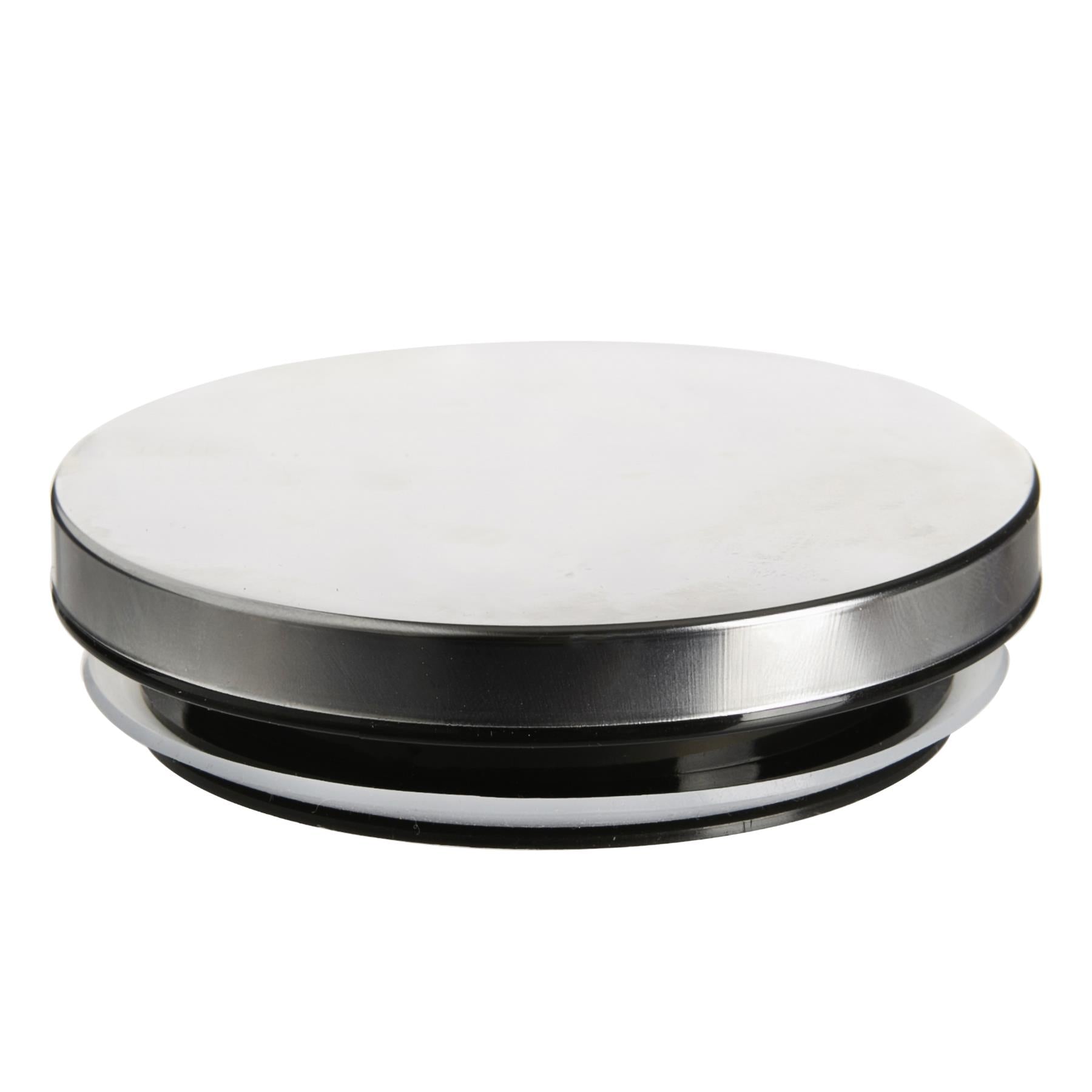 Glass Storage Jar with Metal Lid - 1 Litre - Silver