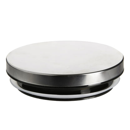 Glass Storage Jar with Metal Lid - 1 Litre - Silver