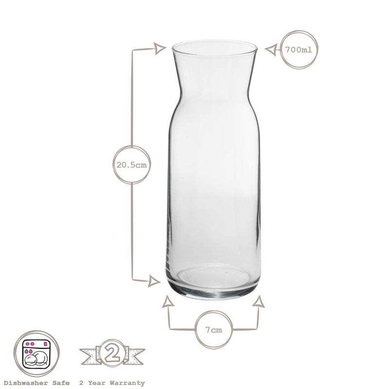 700ml Fonte Glass Carafe with Silicone Lid - By LAV