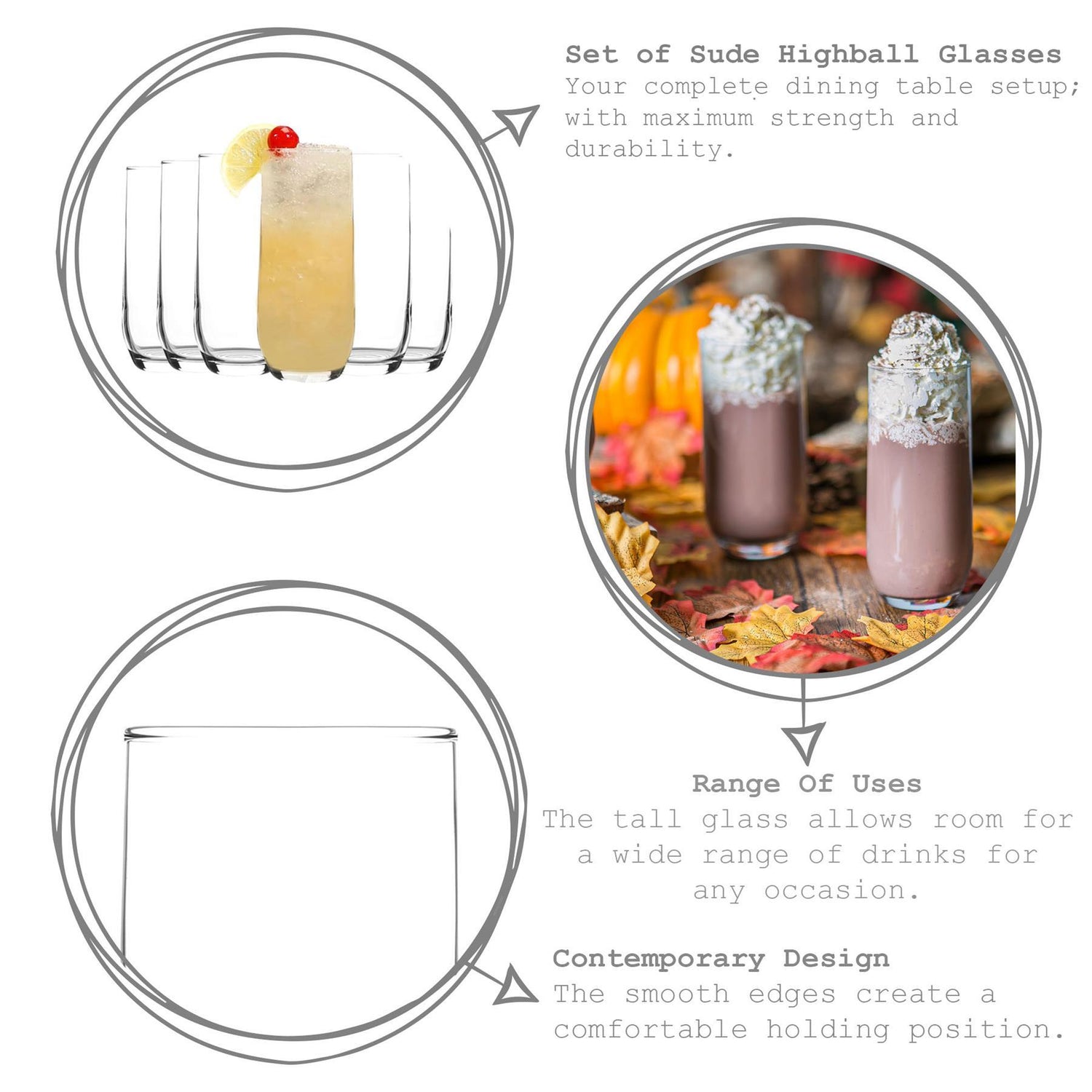 Sude Highball Glass - 415ml