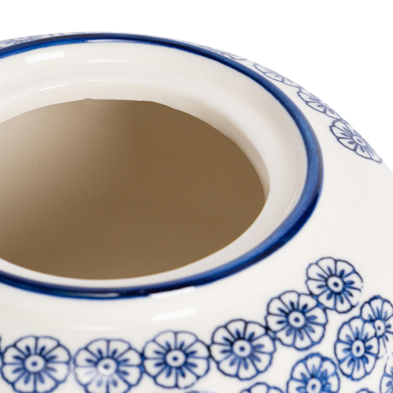 Nicola Spring Hand-Printed Teapot - 820ml - Navy