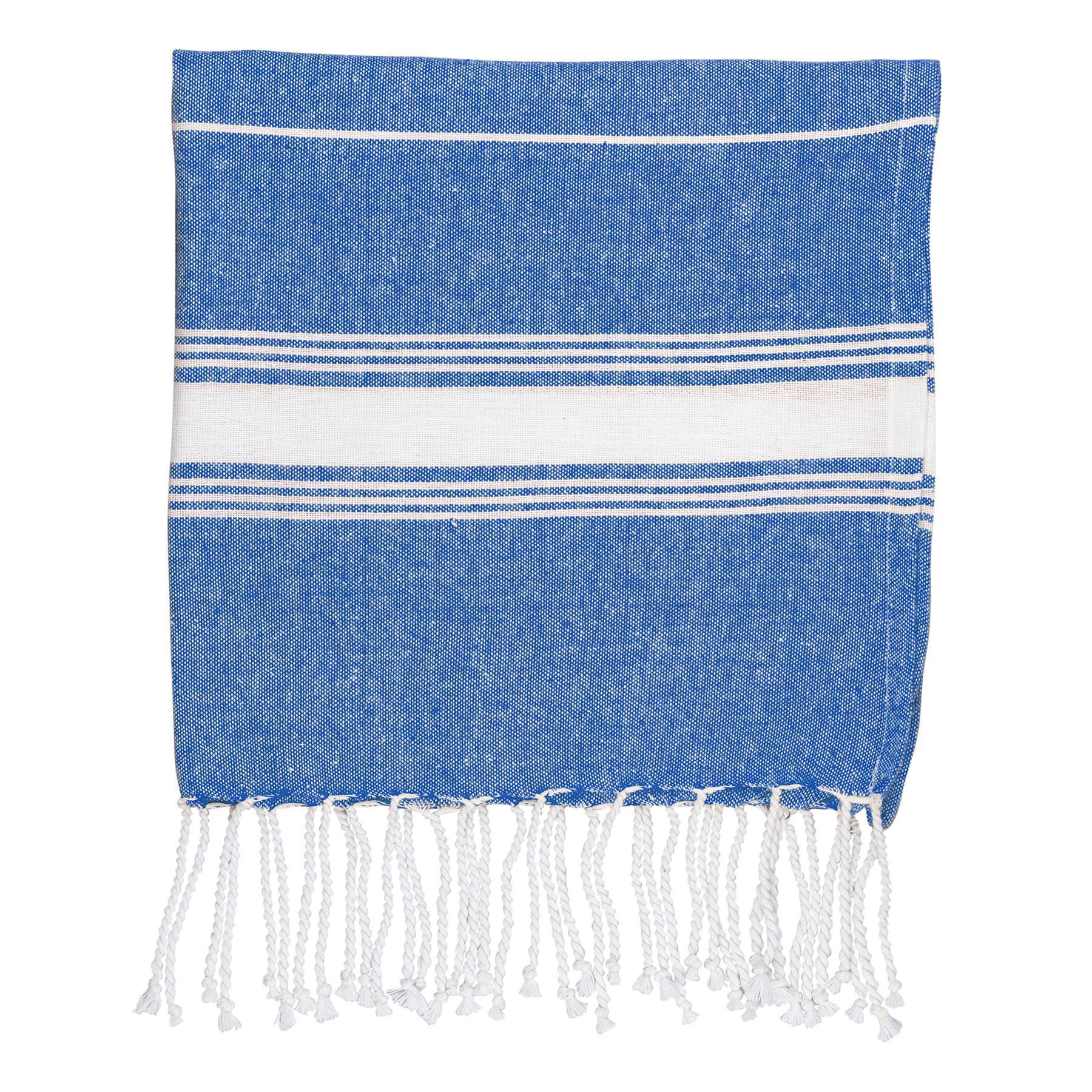 Small Turkish Beach Towel - Dark Blue