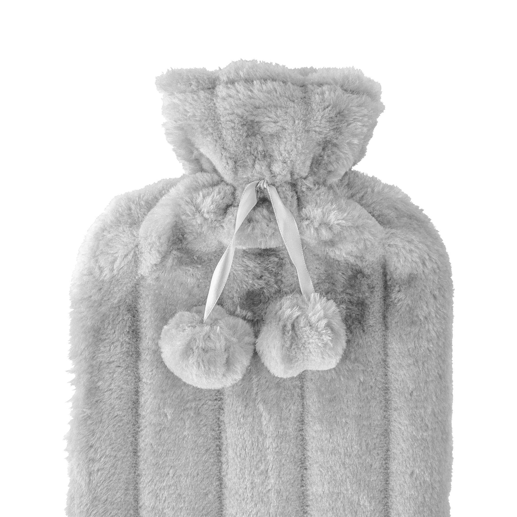 Hot Water Bottle Cover - Plush - Grey