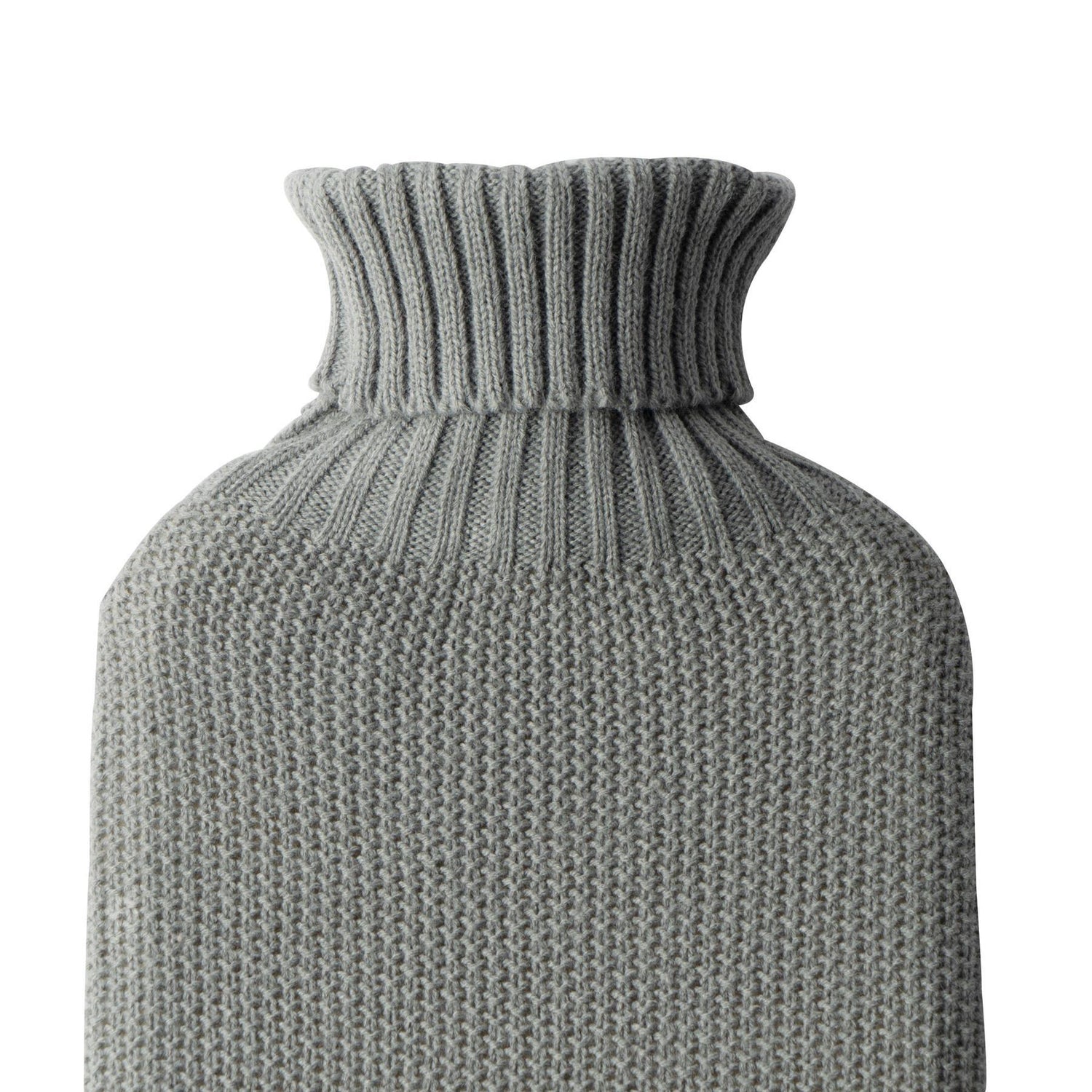 Hot Water Bottle Cover - Knitted - Grey