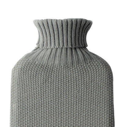 Hot Water Bottle Cover - Knitted - Grey