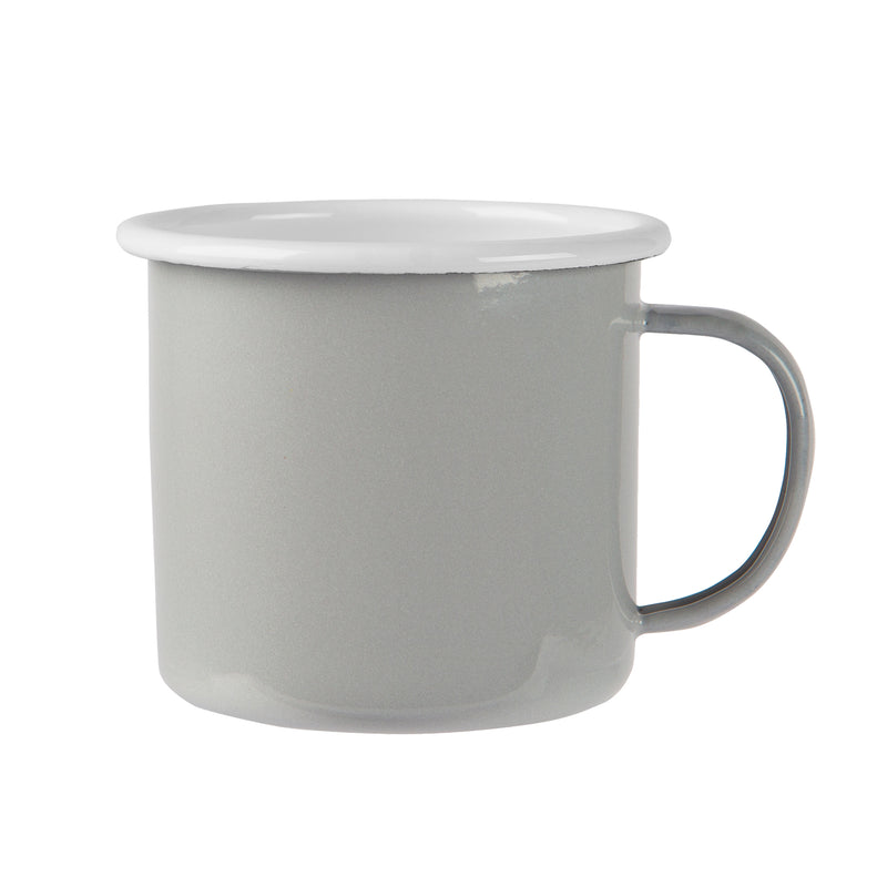 Argon Tableware Coloured Enamel Mug - 375ml - Grey