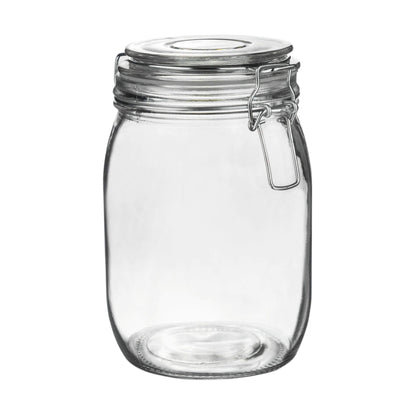 Argon Tableware Glass Storage Jar - 1 Litre - Clear Seal