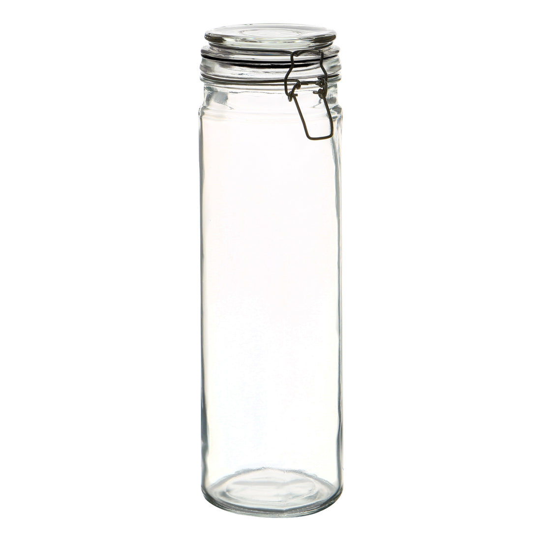 Argon Tableware Glass Spaghetti Jar - 2 Litre - Black Seal