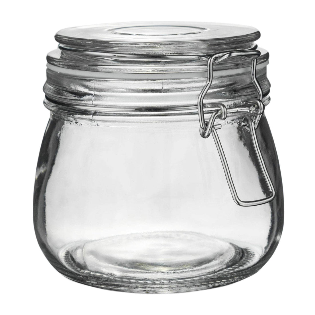 Argon Tableware Glass Storage Jar - 500ml - White Seal