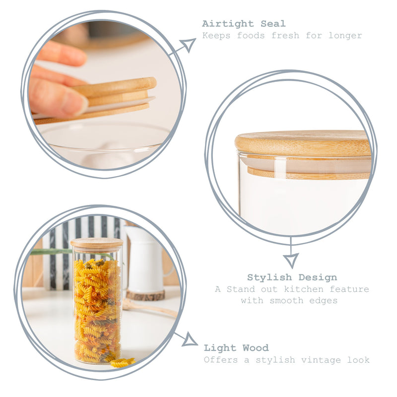 Argon Tableware Plain Wood Scandi Storage Jar Lid - 10cm