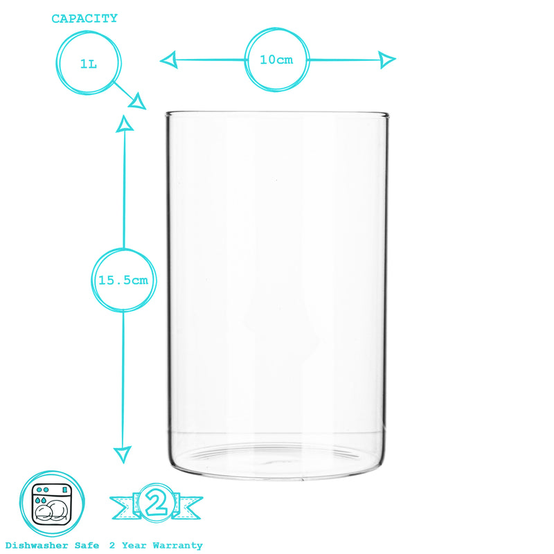 Argon Tableware Glass Jar - 1000ml