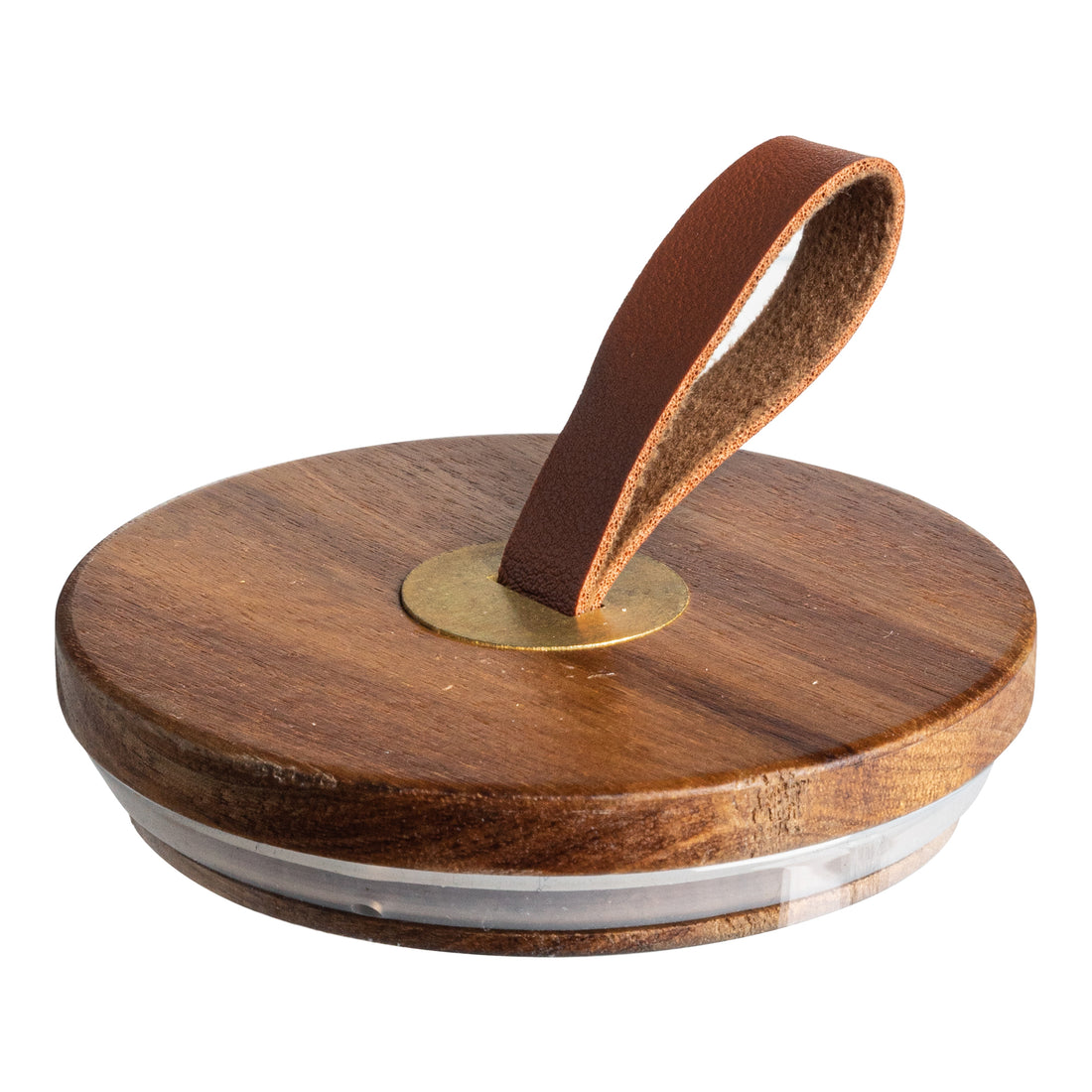 Argon Tableware Glass Jar Lid - Leather Loop