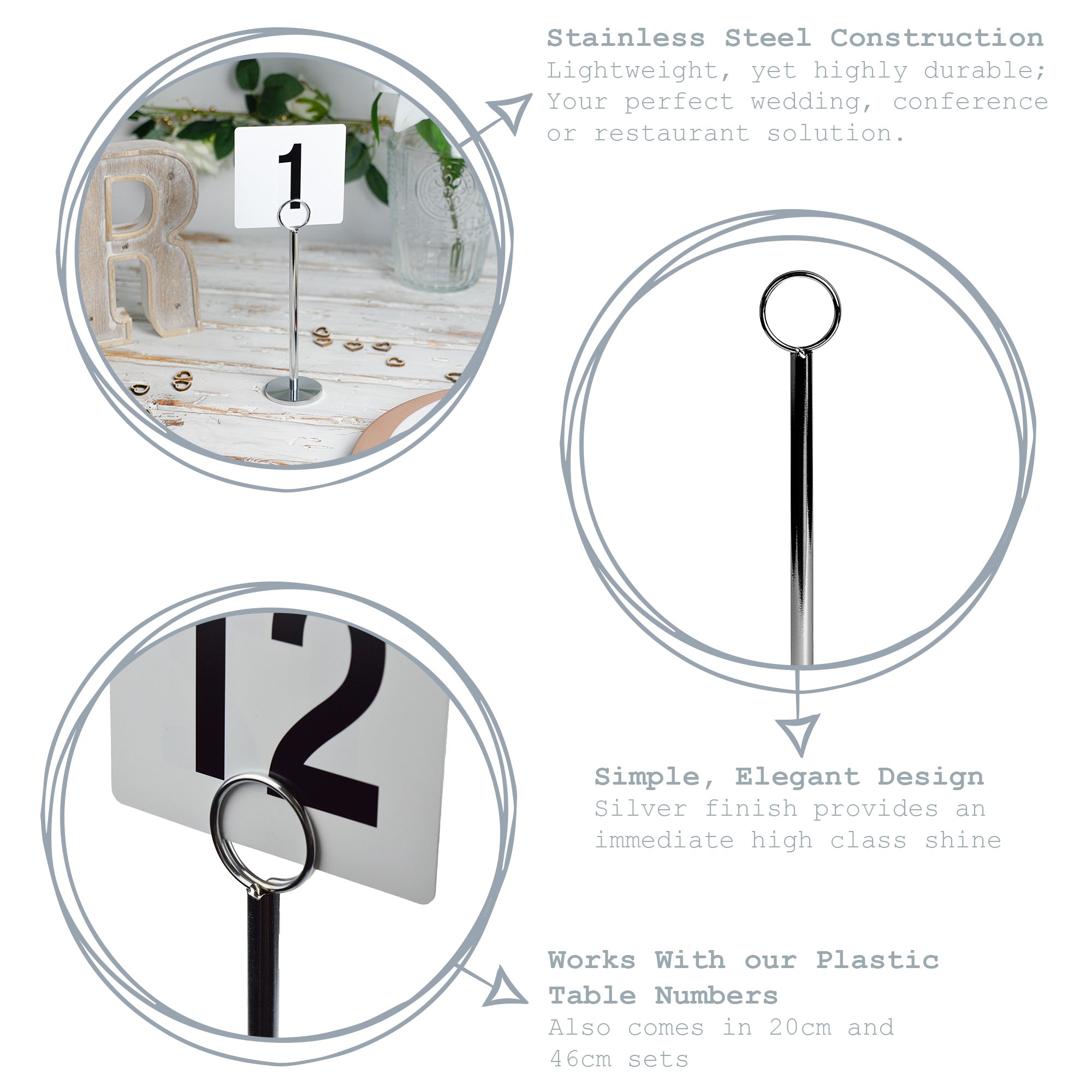 Table Number Holder - 20cm