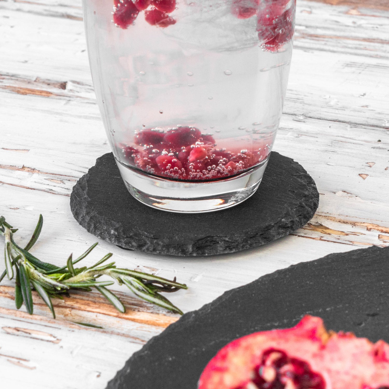 Round Natural Slate Coaster - 10cm