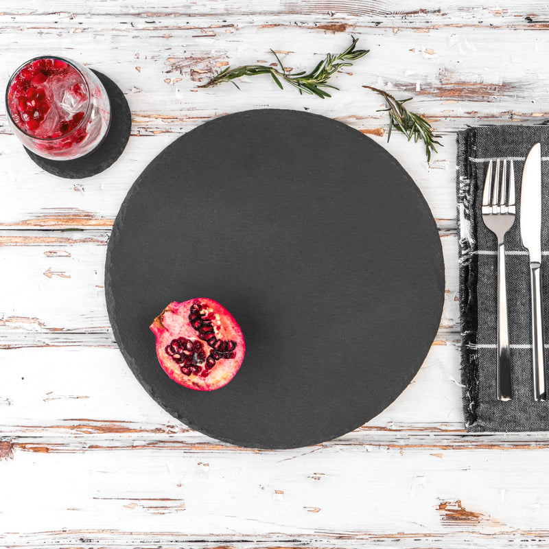 Argon Tableware Round Natural Slate Placemat - 30cm