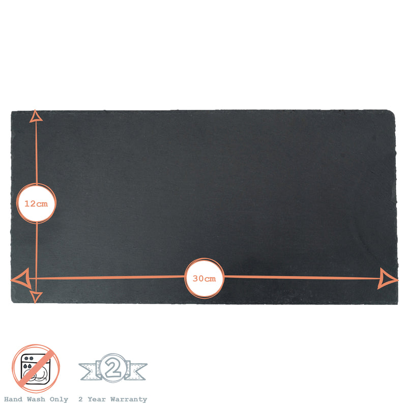 Argon Tableware Slate Serving / Starter / Side Plate - 29 x 12 cm
