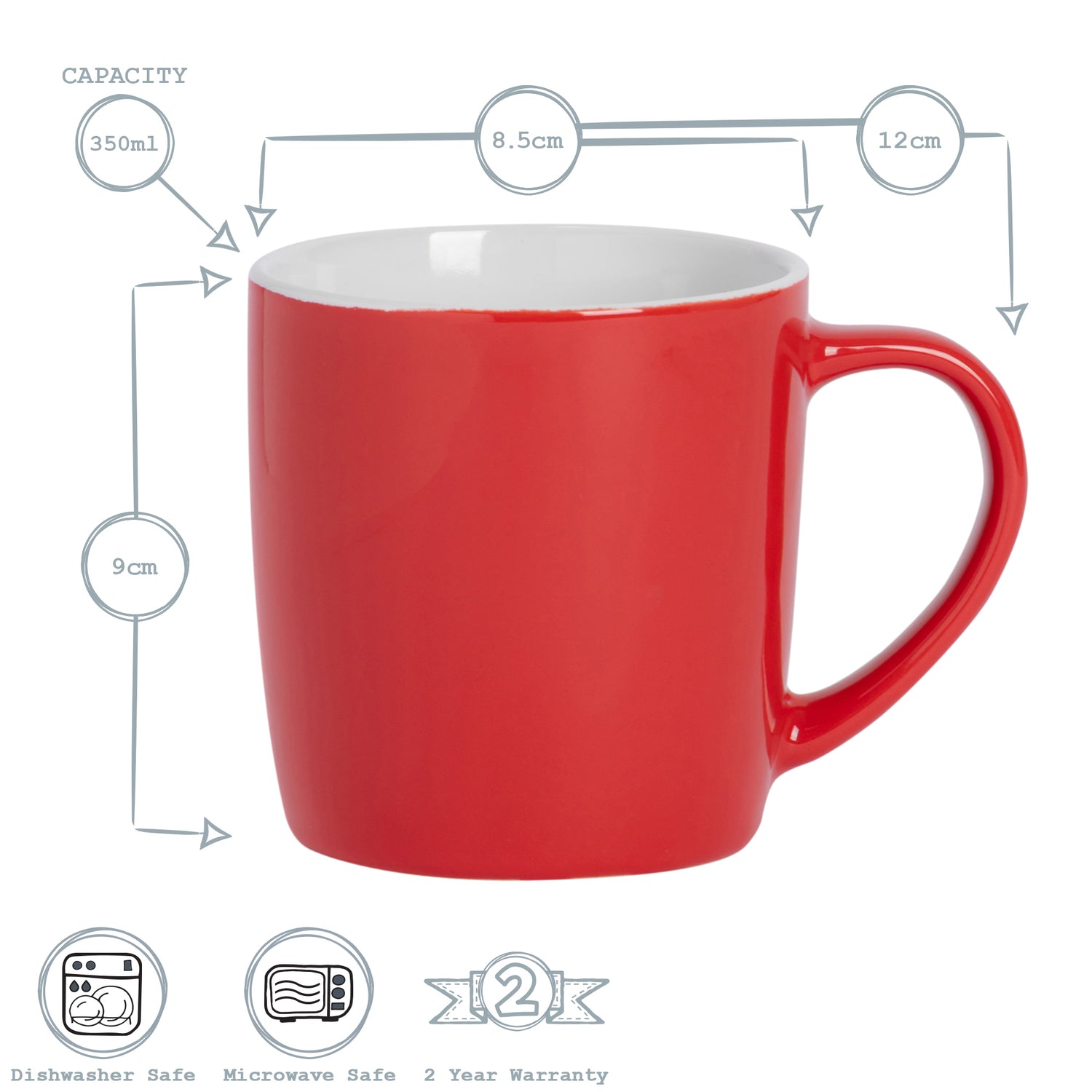 Mug - 350ml - Red