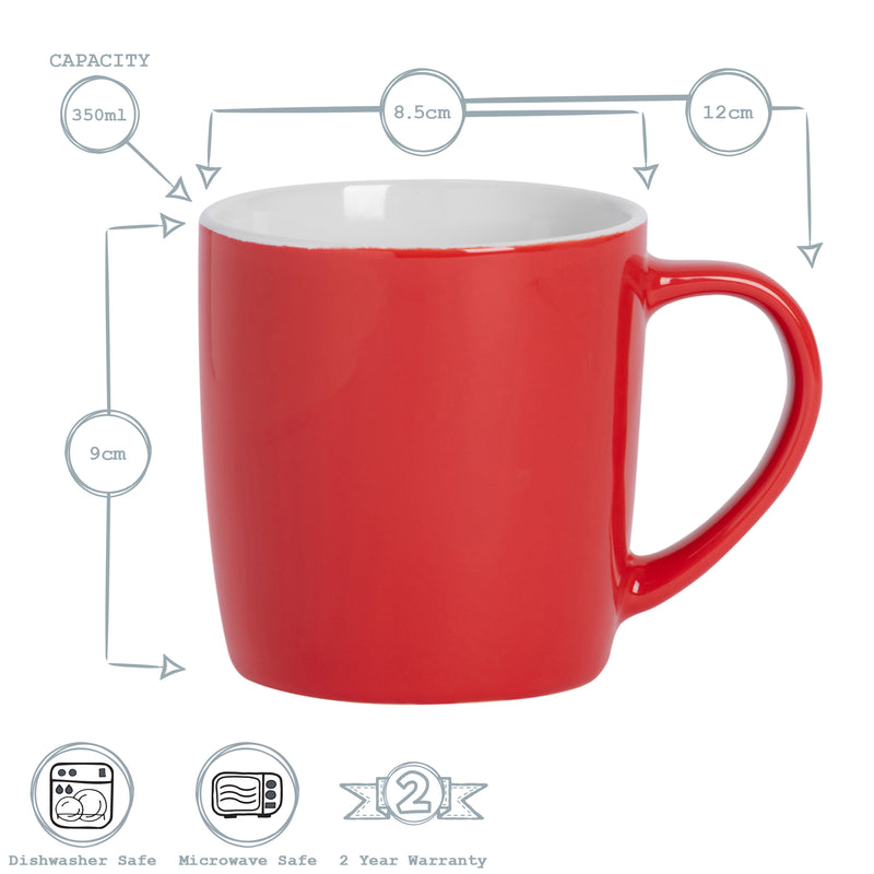 Argon Tableware Mug - 350ml - Red
