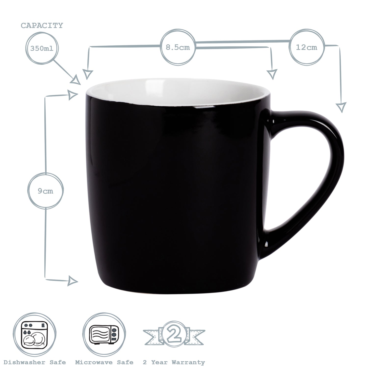 Mug - 350ml - Black