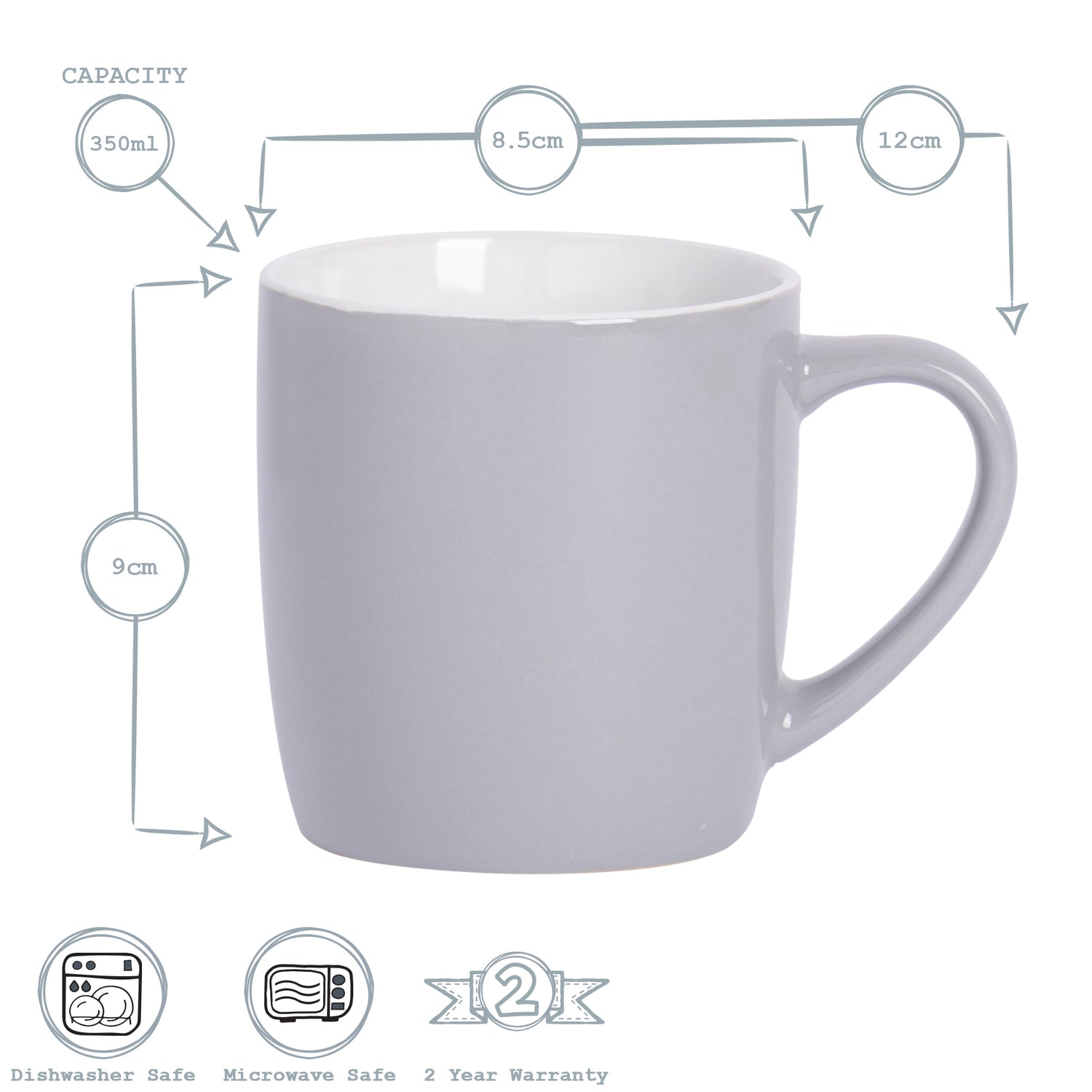 Mug - 350ml - Grey