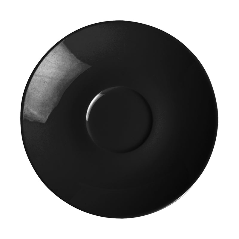 Argon Tableware Cappuccino Saucer - 14cm - Black