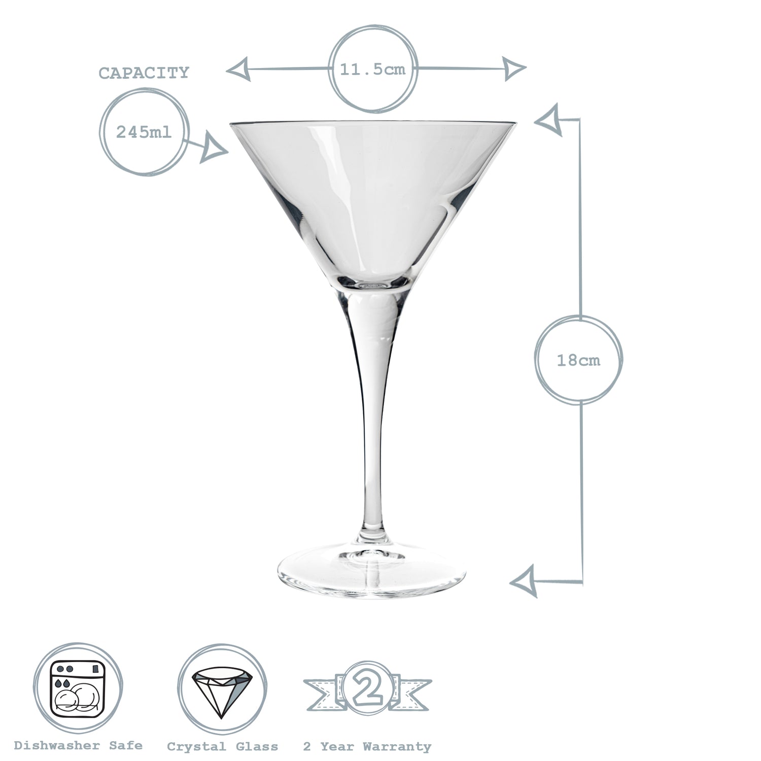 Ypsilon Martini Glass - 245ml