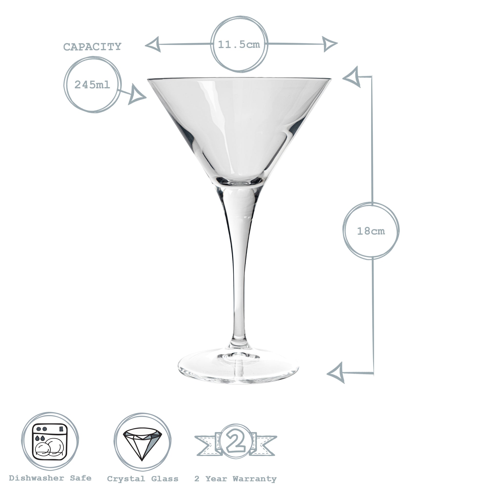 Ypsilon Martini Glass - 245ml