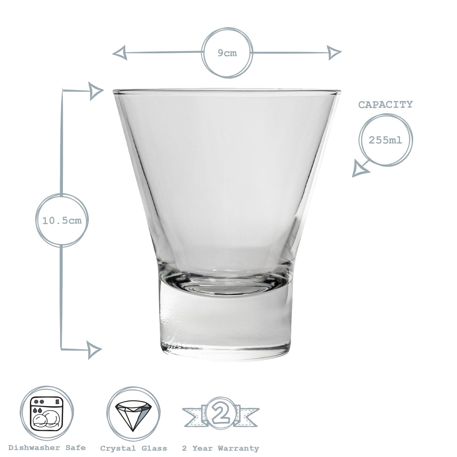 Ypsilon Whisky Tumbler - 250ml