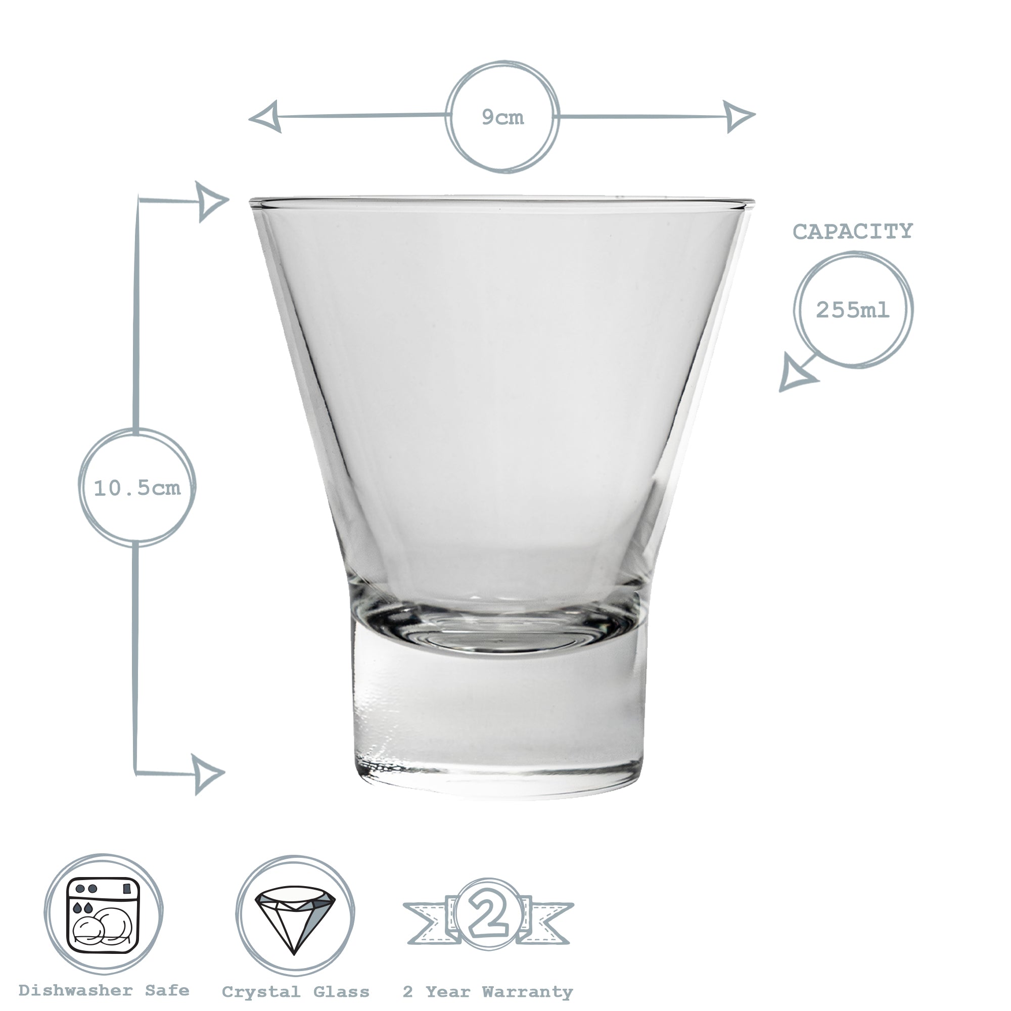 Ypsilon Whisky Tumbler - 250ml