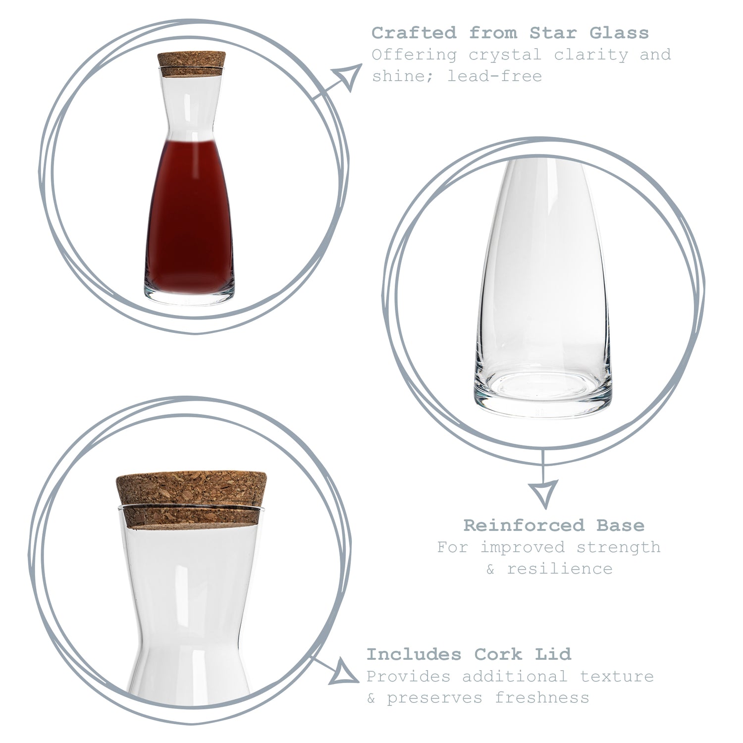Ypsilon Carafe with Cork Lid - 285ml